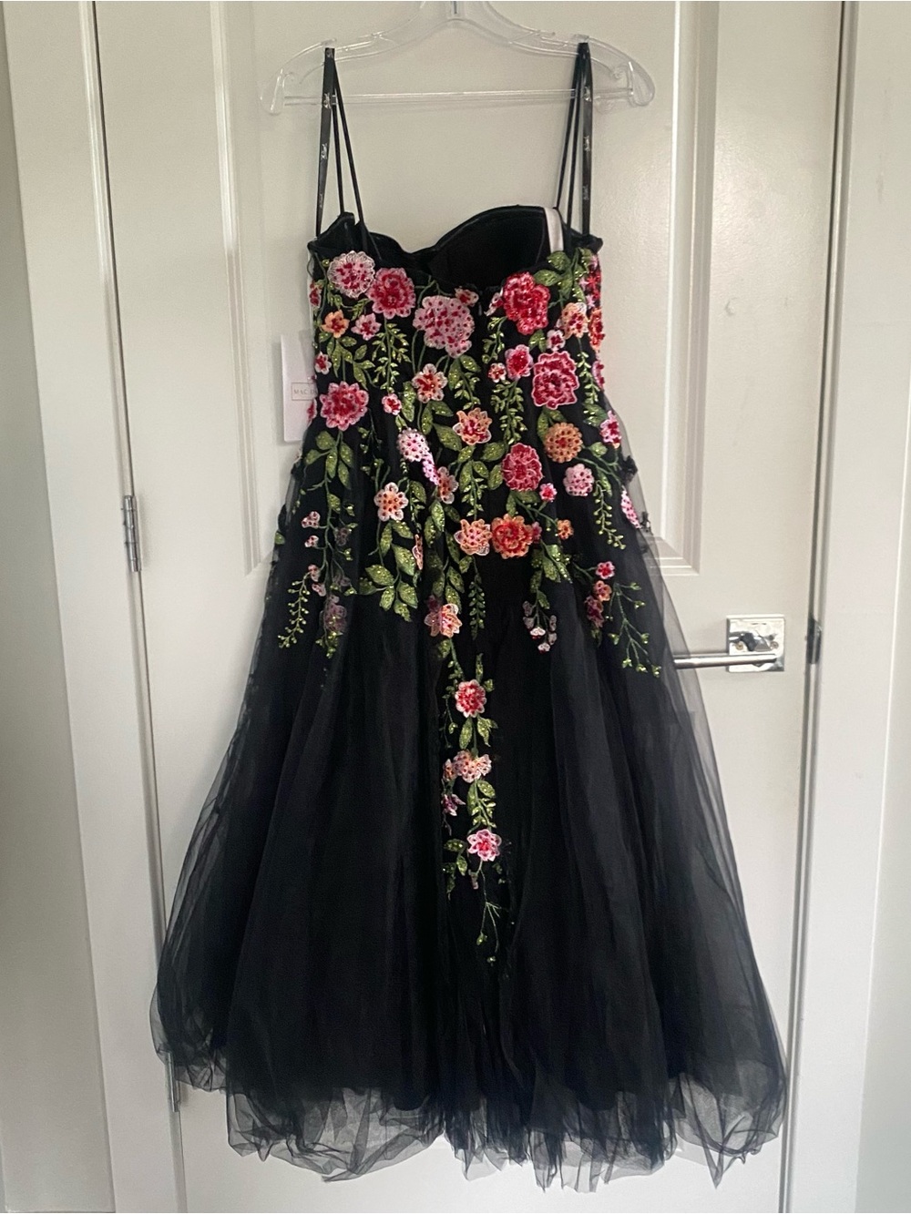 Anthropologie Mac Duggal Sleeveless Floral Fit & Flare Midi Dress NWT Sz 6 - Picture 5 of 9